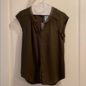 Olive Silk Blouse